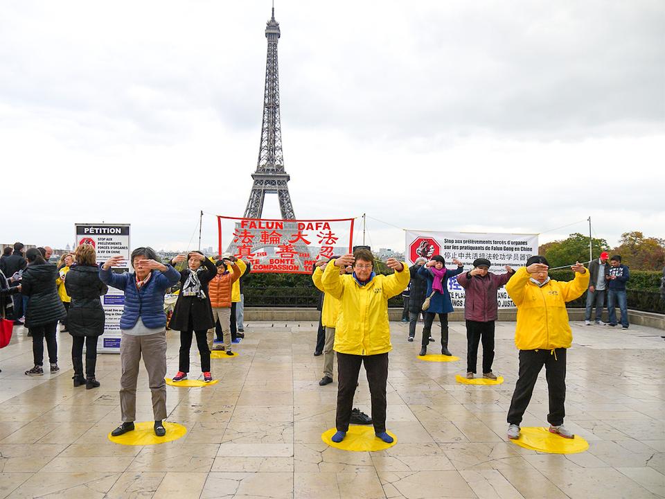Image for article ​  París: Recolección de firmas en la torre Eiffel condena la matanza por órganos en China