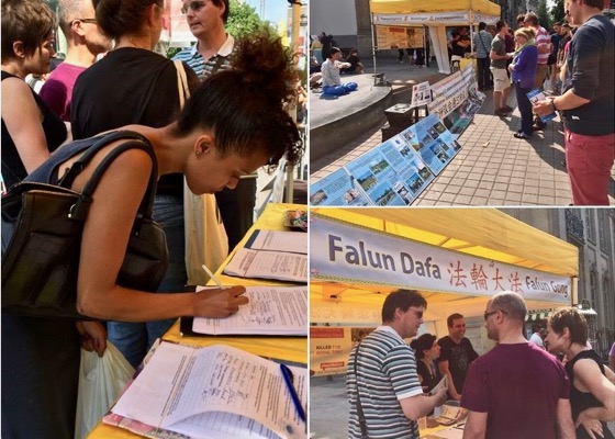 Image for article Bélgica: Los practicantes de Antwerp revelan la persecución que Falun Gong sufre en China