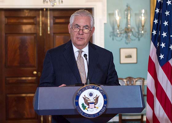 Image for article El secretario de estado Tillerson aborda la persecución a Falun Gong en la conferencia de prensa del 