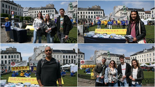 Image for article ​Bruselas: turistas condenan la brutal persecución a Falun Dafa en evento ante el Parlamento Europeo