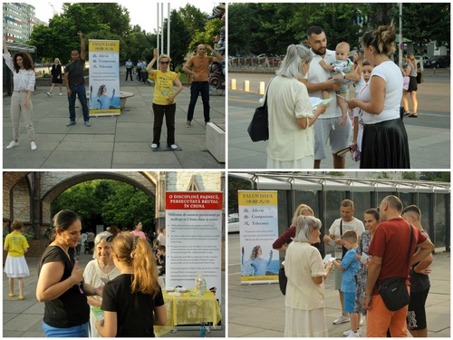 Image for article Bucarest, Rumania: La gente anima a los practicantes de Falun Dafa en China a persistir en su fe