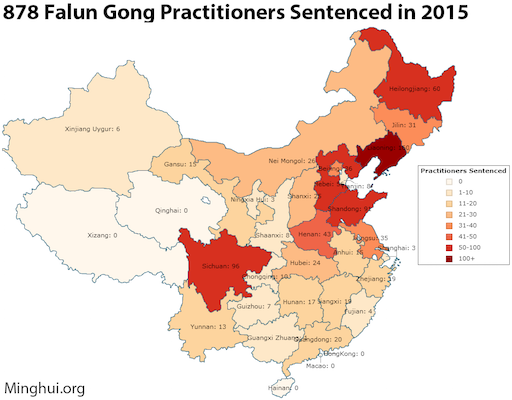Image for article Reporte Minghui 2015 sobre la situación de derechos humanos: sentencias y encarcelamientos ilegales