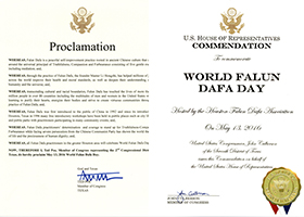 Image for article Representantes de los Estados Unidos en Texas envían felicitaciones por el Día Mundial de Falun Dafa