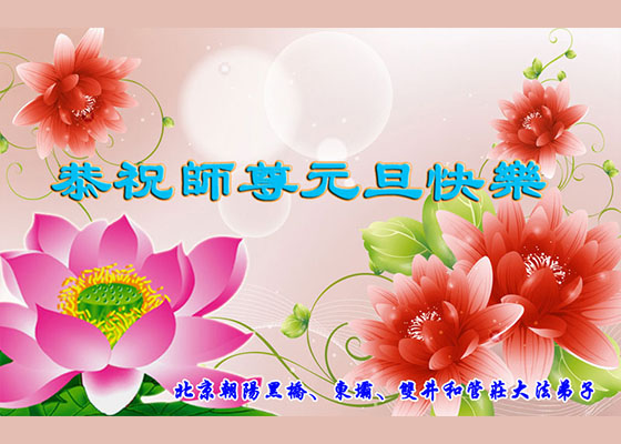 Image for article Practicantes de Falun Dafa en Beijing le desean al Venerable Shifu un Feliz Año Nuevo