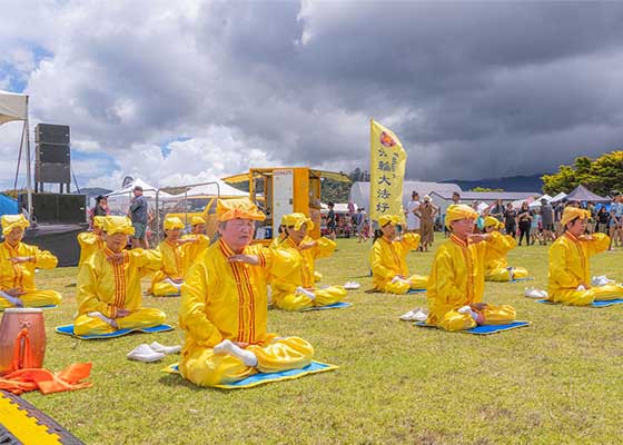 Image for article ​Nueva Zelanda: practicantes presentan Falun Dafa en la Feria Keltic en Coromandel