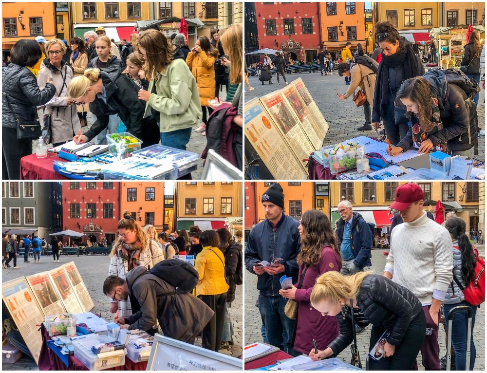 Image for article ​Suecia: los practicantes de Falun Dafa realizan eventos para generar conciencia durante la Semana del Premio Nobel