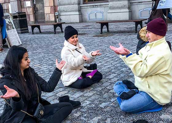 Image for article Estocolmo, Suecia: la gente agradece a los practicantes por exponer la persecución del régimen del PCCh contra Falun Dafa