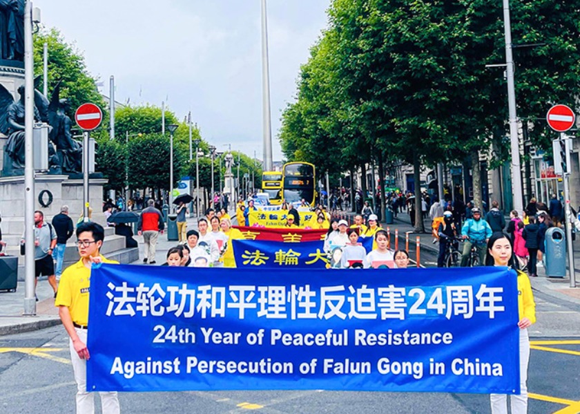 Image for article Irlanda: La gente elogia a Falun Dafa durante un desfile y una manifestación pacífica en Dublín
