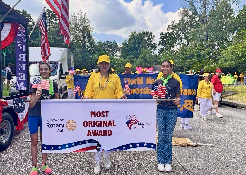 Image for article ​Texas, EE.UU.: Participación de Falun Dafa premiada en el desfile del Día de la Independencia