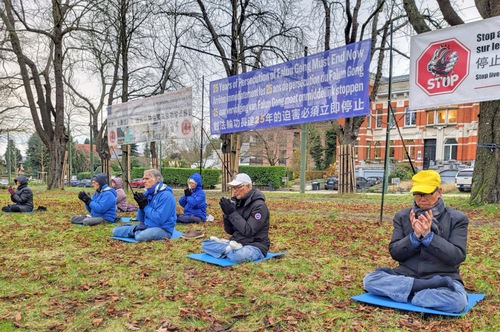 Image for article Bélgica: manifestación pacífica frente a la Embajada de China en el Día de los Derechos Humanos