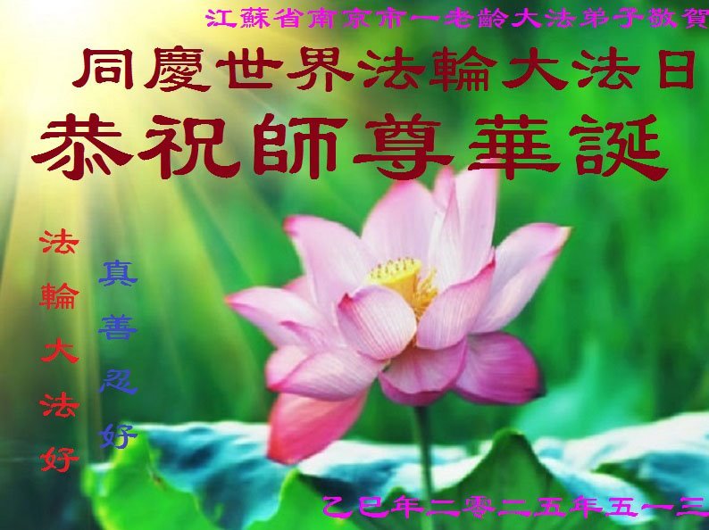 Image for article Los practicantes de Falun Dafa de la provincia de Jiangsu celebran el Día Mundial de Falun Dafa (22 saludos)