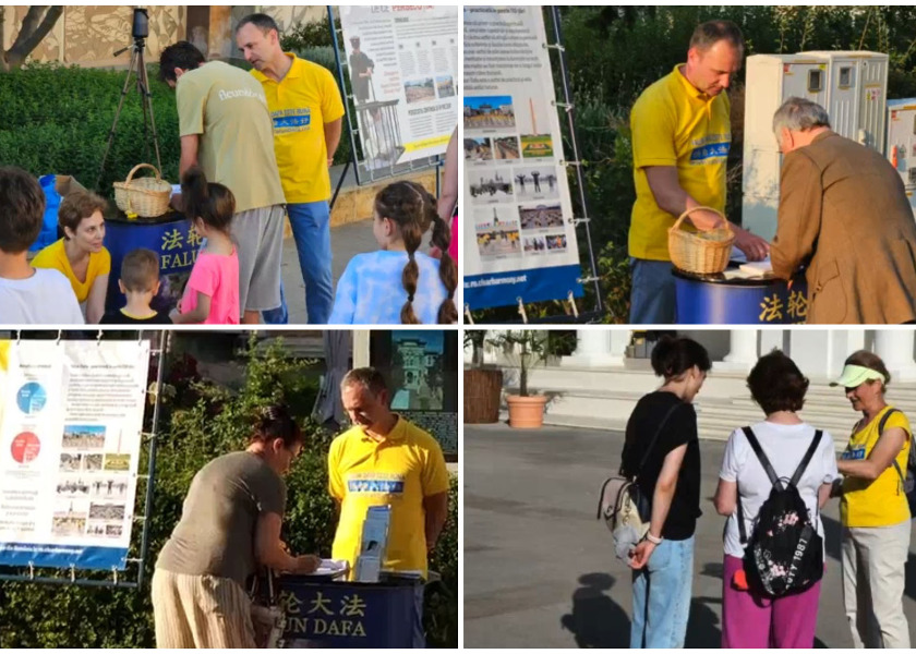Image for article ​Rumania: La gente expresa su apoyo a Falun Dafa durante eventos públicos