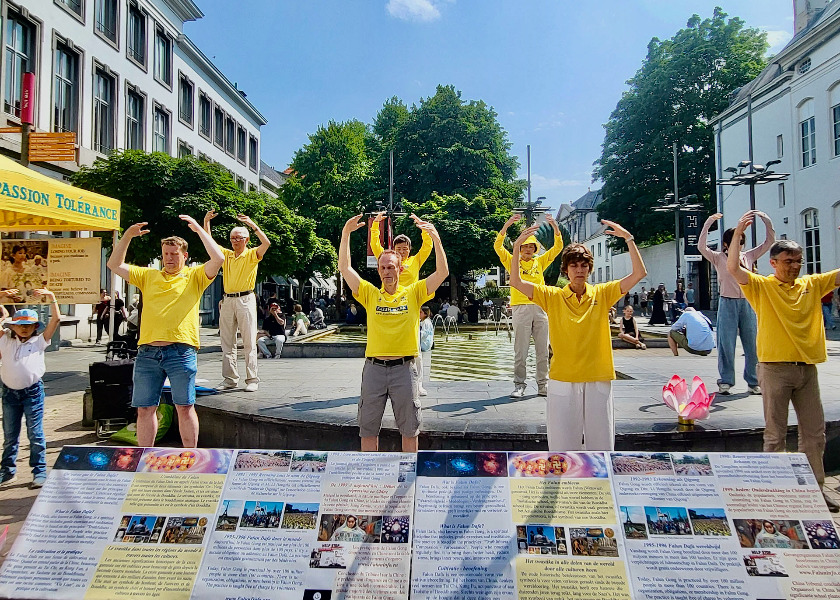 Image for article ​Bélgica: Actividades en Amberes presentan Falun Dafa y generan conciencia sobre la Persecución