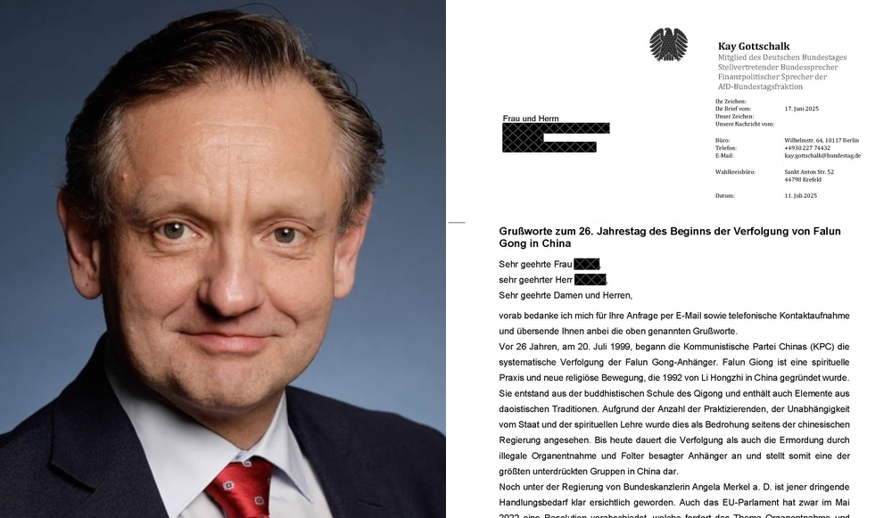 Image for article Alemania: Miembro del Parlamento apoya a Falun Gong y pide al Partido Comunista Chino que respete los derechos humanos básicos