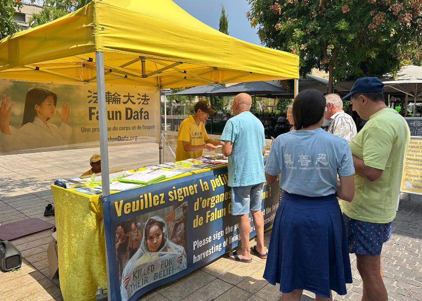 Image for article Francia: Eventos en ciudades costeras generan conciencia sobre la persecución a Falun Dafa