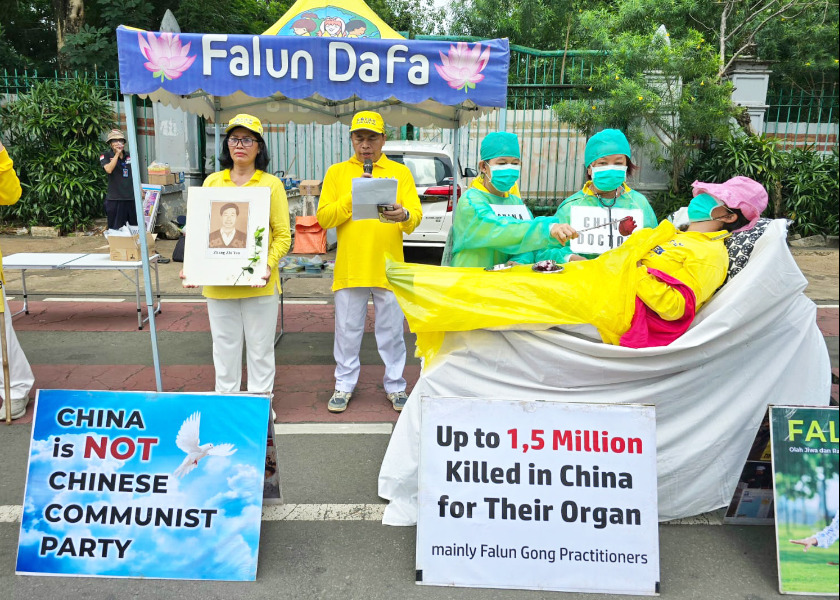 Image for article Indonesia: Dos manifestaciones denuncian las atrocidades contra los derechos humanos en China