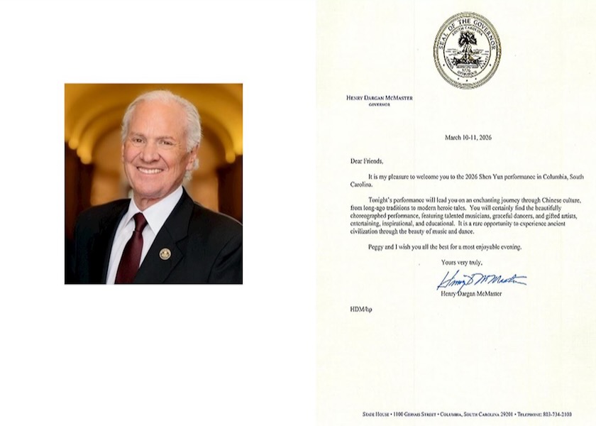 Image for article Carolina del Sur: Gobernador, alcalde y funcionarios electos emiten proclamas para alabar y felicitar a Shen Yun Performing Arts