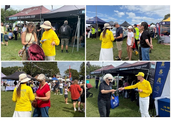 Image for article La gente aprende sobre Falun Dafa en la Feria de Kumeu en Nueva Zelanda
