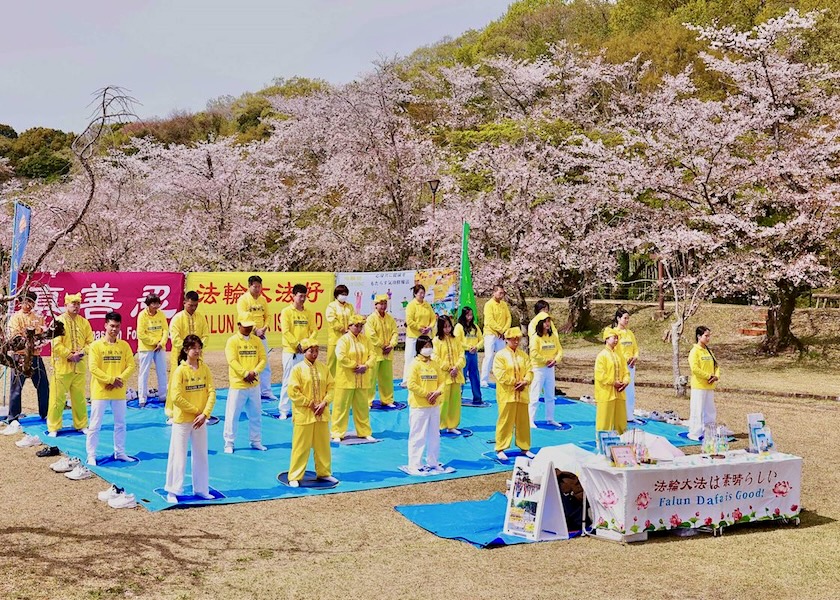 Image for article Ciudad de Toyota, Japón: Presentación de Falun Dafa durante el Festival de los Cerezos en Flor
