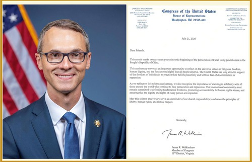 Image for article Congresista estadounidense de Virginia emite carta de apoyo a Falun Dafa